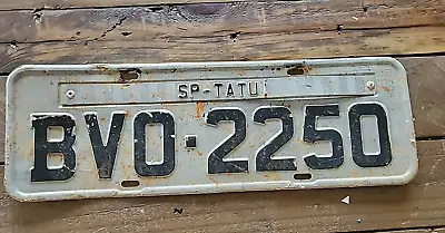Real Vintage Brazil Brasil License Plate SP Tatui BVO 2250 BVO-2250 USA Seller • $24.99