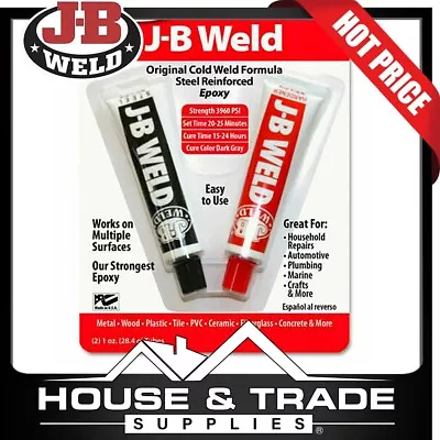 J-B Weld Epoxy Glue Steel Reinforced Formula Two Part Cold-Weld JB8270 • $26.90