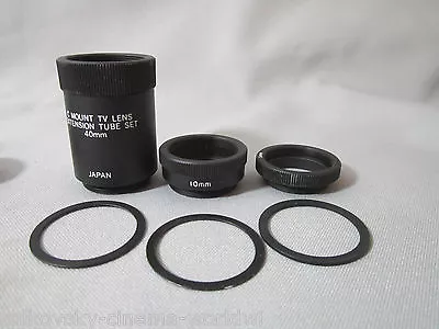 PREMIUM MACRO C-MOUNT LENS EXTENSION TUBES For CLOSE-UP SHOTS All C-mount Lenses • $39.99