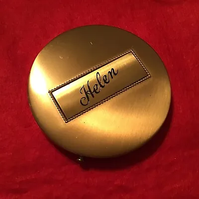 NOS Vintage Vanity COLLECTIBLE Makeup Gold Compact Rex Fifth 5th Avenue HELEN • $9.99