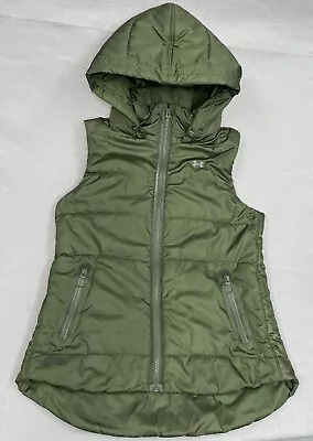 Under Armour Storm 1 Insulated Hooded Green Quilted Puffer Vest Jacket Men's M • $26.35