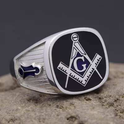 Vintage Blue Lodge Freemason Fraternity Masonic Real Sterling Silver Ring • $89.90