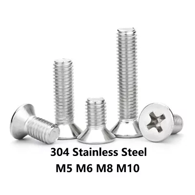 £2.27 • Buy M5 M6 M8 M10 Small Micro Cross Phillips Flat Countersunk Head Bolt Screw