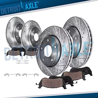 Front Rear Drilled Rotors Ceramic Brake Pads Kit For 2005 2006 2007-2013 Mazda 3 • $170.34