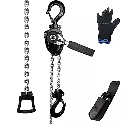 Mini Lever Chain Hoist 1/2 Ton 10Ft Lift 1100Lbs Manual Hoist With 2 Heavy Hook • $94.99