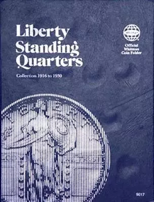 Whitman Blue Coin Folder - US Liberty Standing Quarter 1916 1930 Mini Album 9017 • $9.97