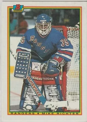 Mike Richter: 1990-91 Bowman Hockey Rc Card # 218 • $3