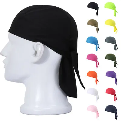 Biker Motorcycle Skull Cap Beanie Hat Bandana Head Wrap Du Doo Do Rag Men Women • $5.99