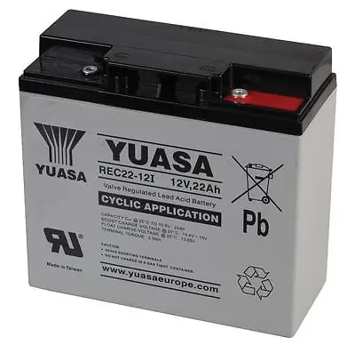 12V 22AH (Replace 17AH 18AH 19AH 20AH21AH) YUASA REC22-12 VRLA Battery • £54.14