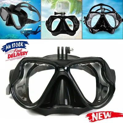 $25.68 • Buy Black Diving Mask Scuba Snorkel Goggles Face Glasses Mount For GoPro Hero NEW
