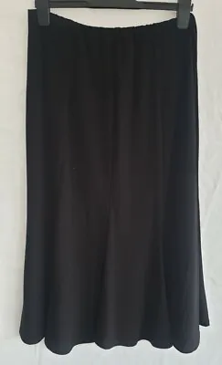 Ladies Black Midi Length Flared Skirt Size 12 By Saloos • £16