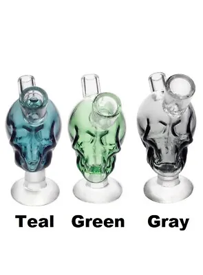 Mini Glass Skull Water Pipe Cone/Blunt Bubbler Hookah 2  1pcs • $13.99