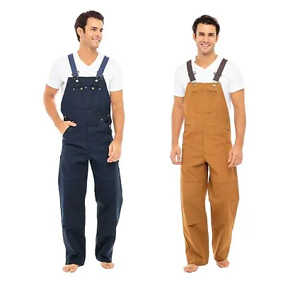 Men's Duck Bib And Brace Decorators Overalls Heavy Duty Work Dungarees Unlined • $38.47