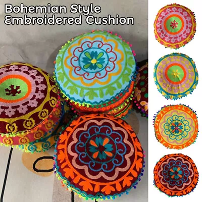 Moroccan Hobo Ottoman Retro Ethnic Moroccan Pouffe Pouf Footstool Floor Cushion • $39.07