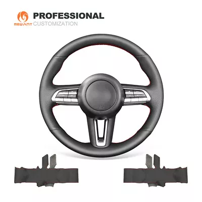 Black Genuine Leather Car Steering Wheel Cover For Mazda 3 CX-30 CX30 3 Axela • $99.99