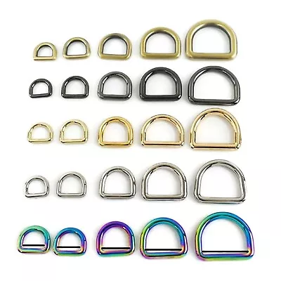 Solid Cast Closed D Rings - Metal D-Rings For Bags Collars Crafts  10 To 32mm • £2.40