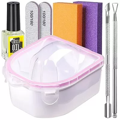 Nail Soaking Bowl Soak Off Gel Polish Dip Powder Remover Manicure Bowl For ... • $16.76