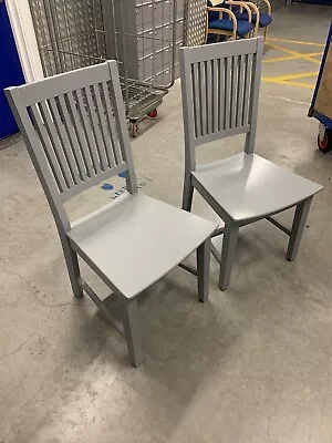 £365 • Buy Neptune Harrogate Kitchen Dining Room Chairs Painted In Fog X 2 - RRP£700