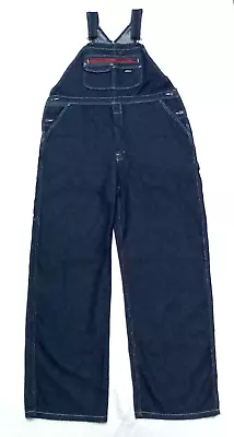 DICKIES Mens Blue Denim Overalls Bib Tag Size L Regular (44x32) • $28.98