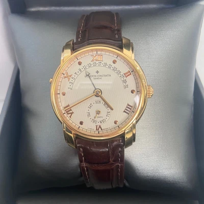 $15545 • Buy Vacheron Constantin Patrimony 47245 31-day Retrograde 18k 37mm Rose Gold Watch