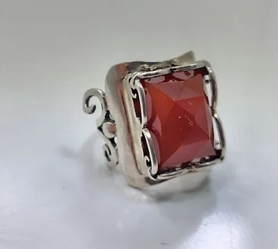 $29.75 • Buy Great Vintage Sterling Silver 925 Red Carnelian? Ladies Ring Size 9.25