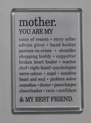 Extra Large Fridge Magnet ❤ Mother You Are ....heart & Soul...my Best Friend ❤ • £3