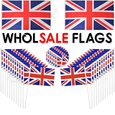 2024 Union Jack Flag Small Hand Waving British Royal Coronation Party Event UK • £2.79