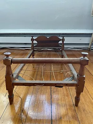 Antique Wooden Salesman's Sample Doll Rope Bed • $29.99