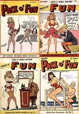 9 Old Issues Of Pack O' Fun - Gags & Girls Galore Humor Naughty Magazine On DVD • $12.99