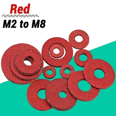 Motherboard Insulating Fiber Washers Red M2 M2.5-M8 Fibre Flat Sealing Washers • $1.65