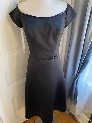 Mori Lee By Madeline Gardner  Black Low Cut Party Dress -nwot-us 11-12-a Classic • $49.99