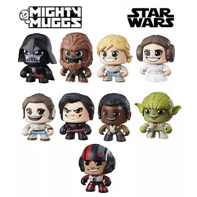 Star Wars MIGHTY MUGGS Action Figures DARTH VADER LUKE CHEWBACCA LEIA REY 2017 • $8.95