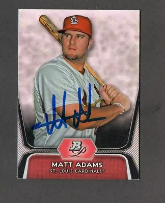 Matt Adams Signed Autographed 2012 Bowman Platinum #1 RC Cardinals • $7.99