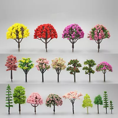 6PC Miniatures Landscape Flower Trees HO/OO Scale Garden Forest Plant Scenery • $6.99