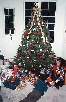 CHRISTMAS TREE Color FOUND PHOTOGRAPH ORIGINAL Snapshot VINTAGE 312 LA 85 V • $13.10