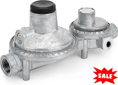 Vertical Two Stage Propane Regulator With 3/8  Female NPT Outlet And 1/4  Female • $36.98