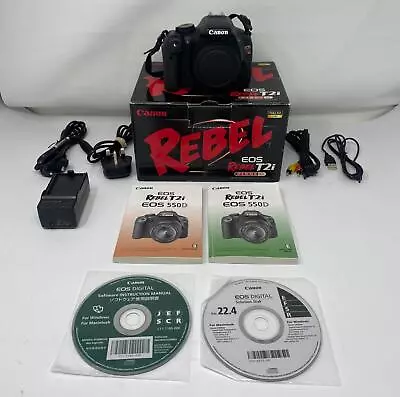 Canon EOS Rebel T2i Camera Body Only - Black • £159.99