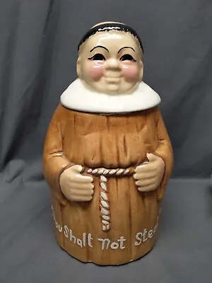 1964 DEFOREST OF CALIFORNIA Ceramic Monk Friar COOKIE JAR THOU SHALT NOT STEAL • $63.74