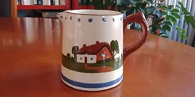 Dartmouth Pottery Devon Motto Ware Small Pitcher  Tis A Guid Oss ....  • $9.95