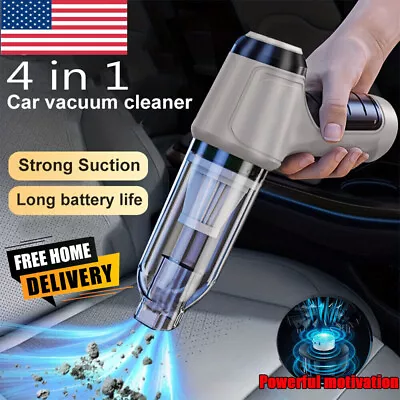 4in1 Upgrade Mini Car Vacuum Cleaner Air Blower Wireless Handheld Rechargeable~~ • $15.88