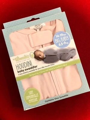 $21.95 • Buy NIB *WOOMBIE* Houdini Baby Swaddler Pink 3-6 Mo (14-19 Lbs)