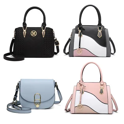 £8.99 • Buy Ladies Handbag Work Bag Women Designer Faux Leather Medium Shoulder Tote Bag 