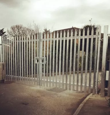 Steel Palisade Security Gates 1.8 High X 2m Wide Double Leaf • £600