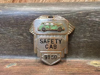 Vintage Taxi Cab Winged Hat Badge Taxi Car Driver Uniform Safety Cab 2.5x2.5 In. • $9.99