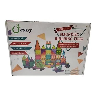 3D Set Magna Tiles Clear Colors Magnetic Building Toy Magnet Blocks Kids 120 Pcs • $34.95