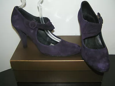 £27.95 • Buy Audley Ladies Court Shoes Purple Real Suede Leather Shoes 40 6.5 High Heels £109