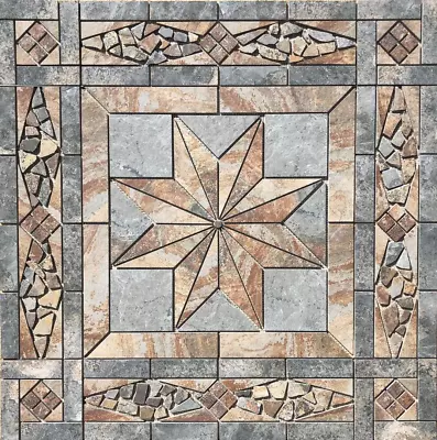 36  X 36  Tile Medallion Mosaic Mural - Home Depot Slate Look Tile Series • $295