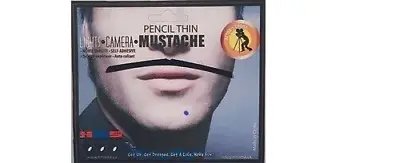 Pencil Thin Moustache Black Errol Flynn Clark Gable Self Adhesive • $8.88