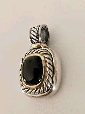 David Yurman Silver & 14k Black Onyx Albion Enhancer Pendant  • $325