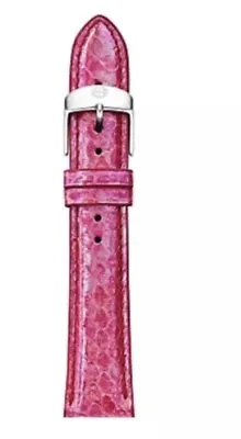 Michele 20mm Pink Flamingo Snakeskin Watch Strap J1023 • $93.75